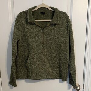 Eddie Bauer Women's Olive Green Pullover Hoodie